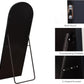 Floor Mirror, Oversized Full Length Mirror, Arched Mirror, Large Standing Mirror, Tall Mirror, Wall Mounted, Freestanding, Giant Mirror, 68"×26", Aluminum Frame - Black-2